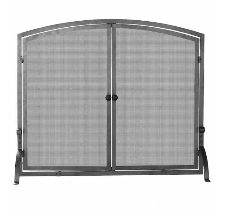 Mr. Bar-B-Q UniFlame®  Single Panel Olde World Iron Screen with Doors, Large