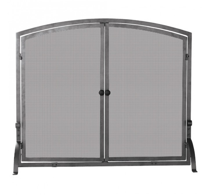 Mr. Bar-B-Q Single Panel Olde World Iron Screen with Doors, Medium