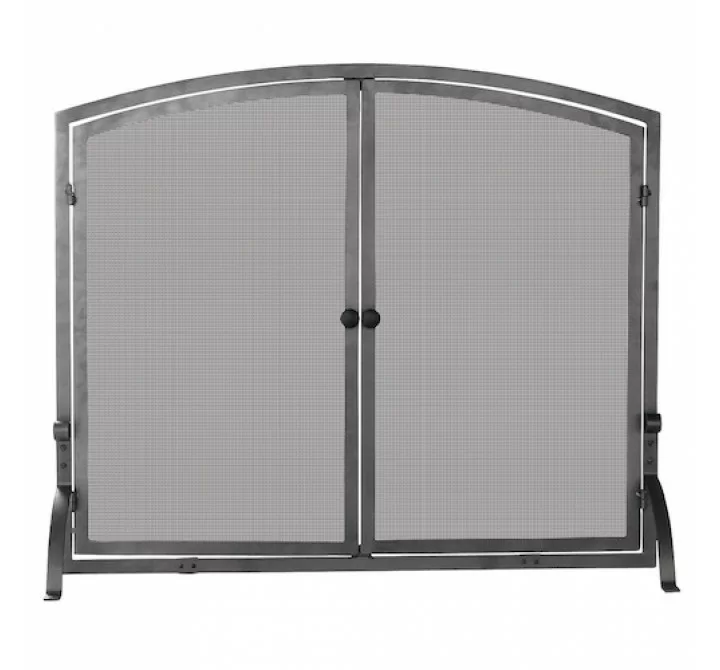 Mr. Bar-B-Q Single Panel Olde World Iron Screen with Doors, Medium