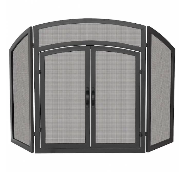 Mr. Bar-B-Q UniFlame® 3 Fold Black Wrought Iron Arch Top with Doors