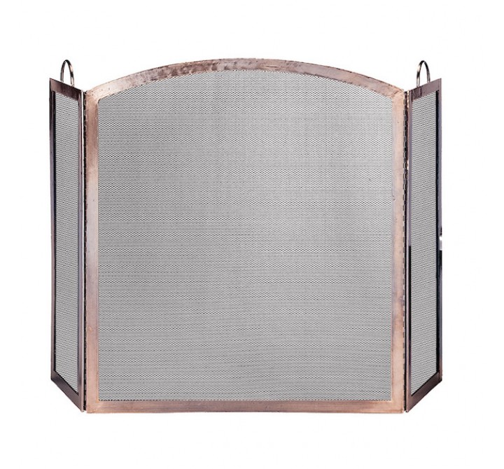 Mr. Bar-B-Q UniFlame® 3 Panel Antique Copper Finish Screen with Arched Center Panel
