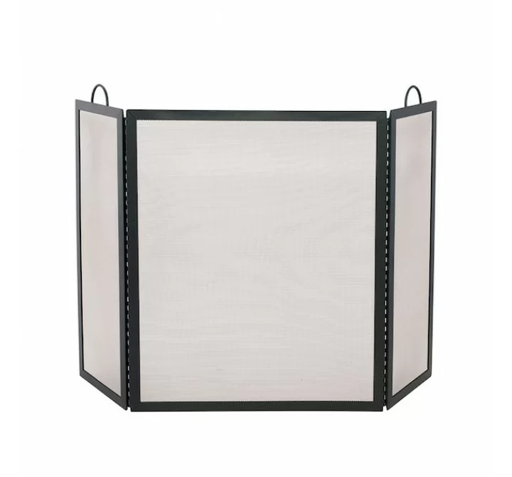 Mr. Bar-B-Q UniFlame® 3 Fold Black Wrought Iron Screen, Large