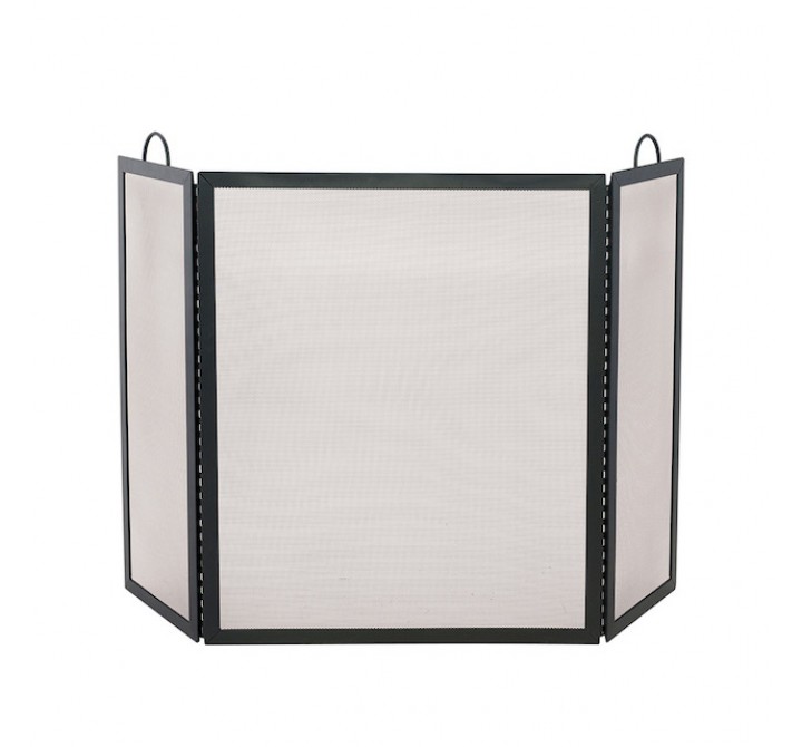 Mr. Bar-B-Q UniFlame® 3 Fold Black Wrought Iron Screen, Medium