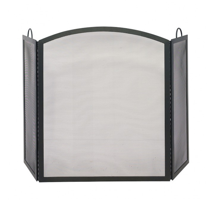 Mr. Bar-B-Q UniFlame® 3 Fold Black Wrought Iron Arch Top Screen, Medium