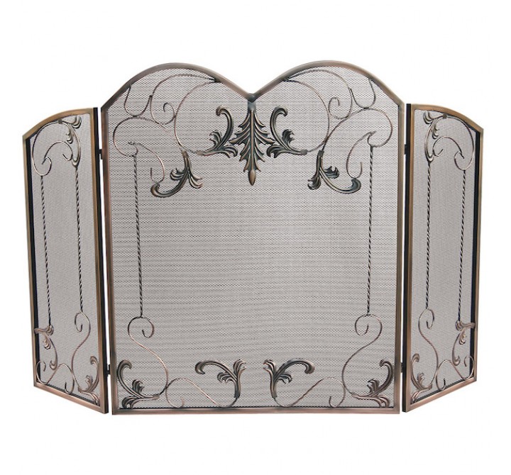Mr. Bar-B-Q UniFlame® 3 Fold Venetian Bronze Screen Finish with Leaf Scrolls