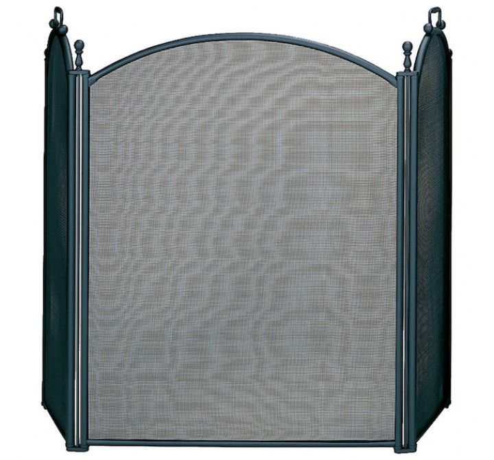 Mr. Bar-B-Q UniFlame® 3 Fold Large Diameter Black Finish Screen with Woven Mesh