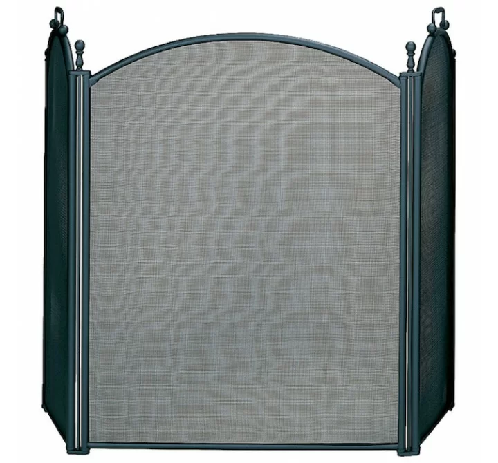 Mr. Bar-B-Q UniFlame® 3 Fold Large Diameter Black Finish Screen with Woven Mesh
