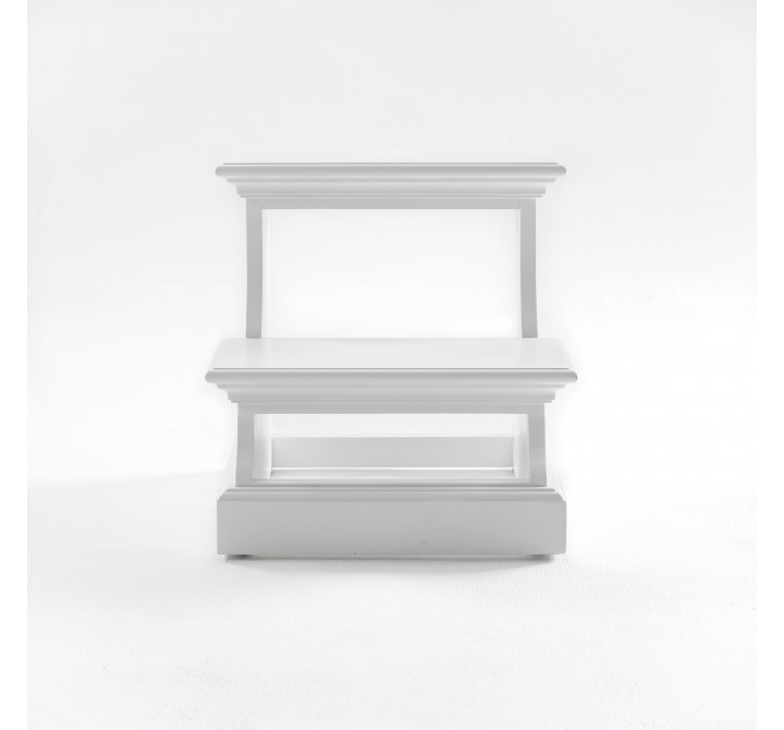 Nova Solo Halifax Bed Step Stool - White - Front Angle