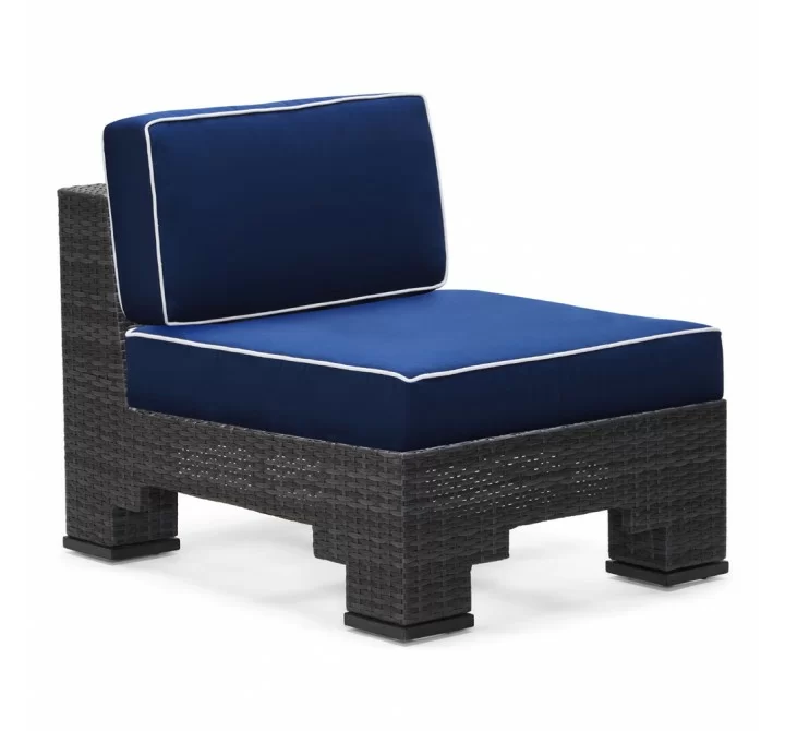 Woodard Lorenzo by Alexa Hampton Armless Chair - Angled and Zoomed