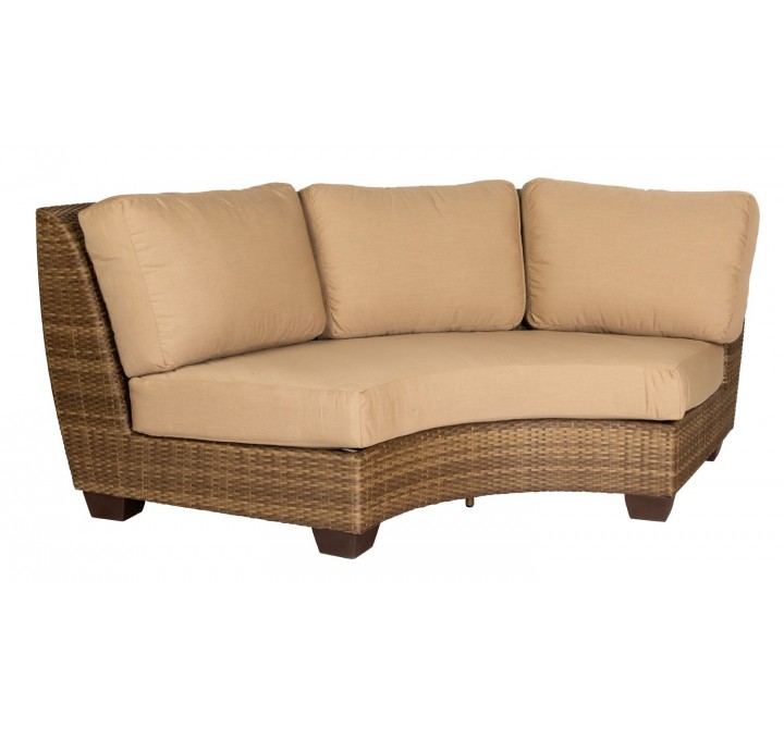 Woodard Saddleback Curved Sectional Unit in Mocha