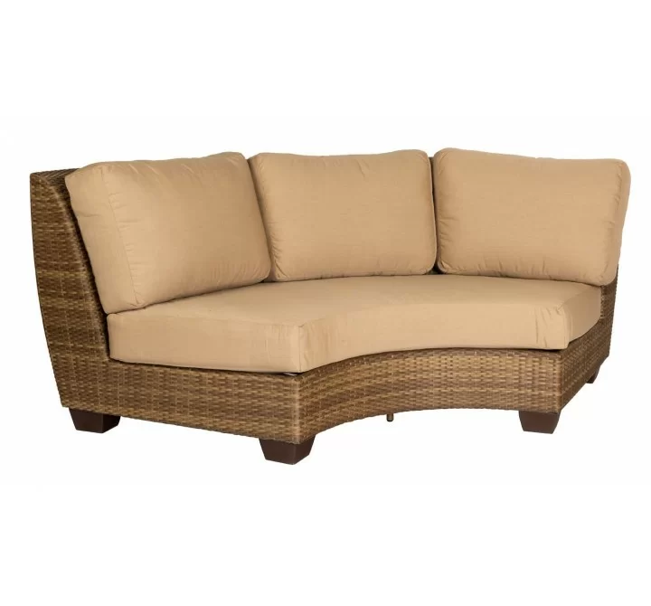 Woodard Saddleback Curved Sectional Unit in Mocha