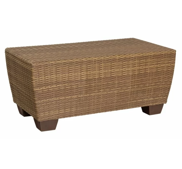 Woodard Saddleback Rectangular Coffee Table in Mocha
