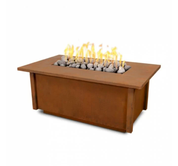 The Outdoor Plus Salinas Corten Steel Fire Table