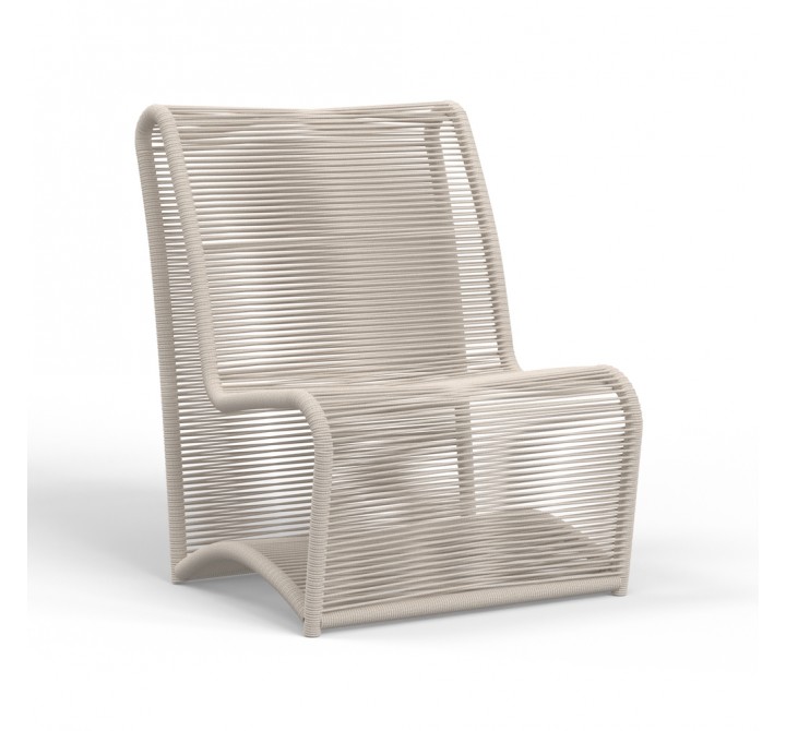 Sunset West Sand Armless Club Chair - Front Side Angle