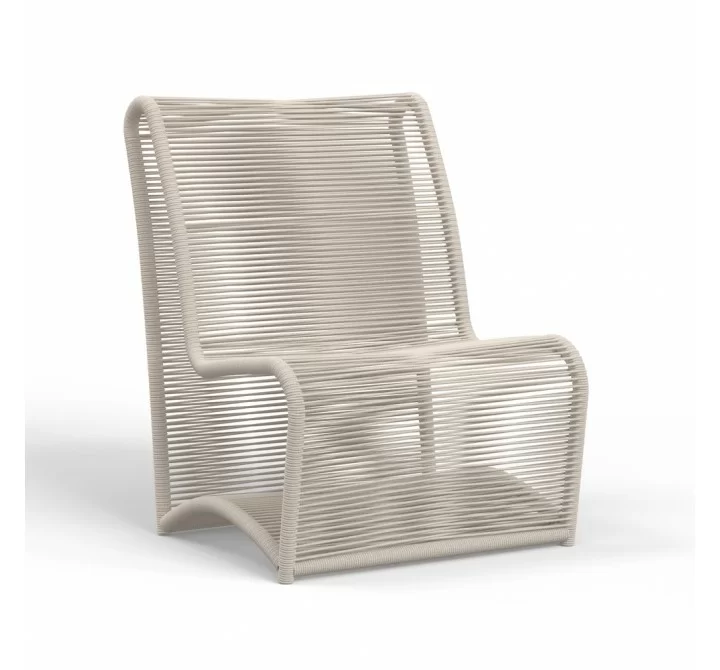 Sunset West Sand Armless Club Chair - Front Side Angle