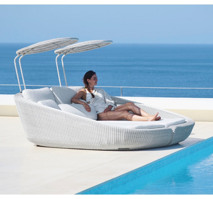 Cane-Line Savannah Daybed, Left Module, Incl. Sunshade outdoor view
