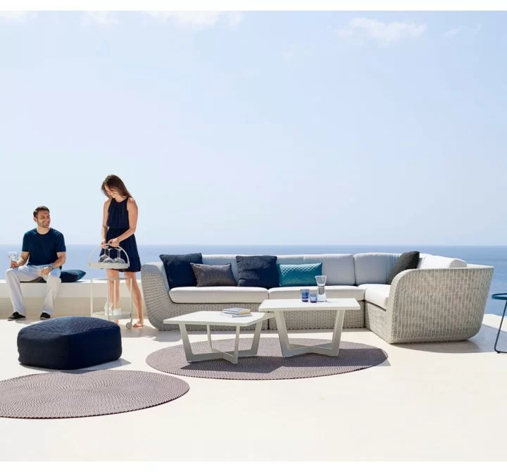 Cane-Line Savannah 2-Seater Sofa, Left Module outdoor view