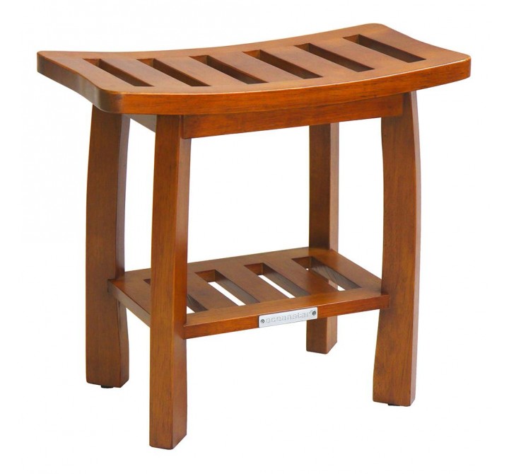 Oceanstar Solid Wood Spa Shower Bench