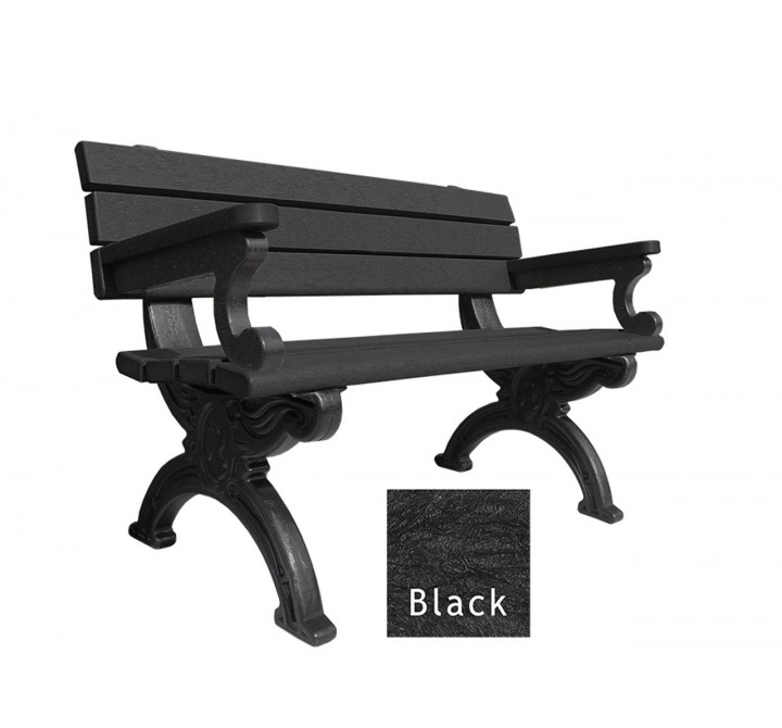Polly Products Silhouette Backed Bench With Arm