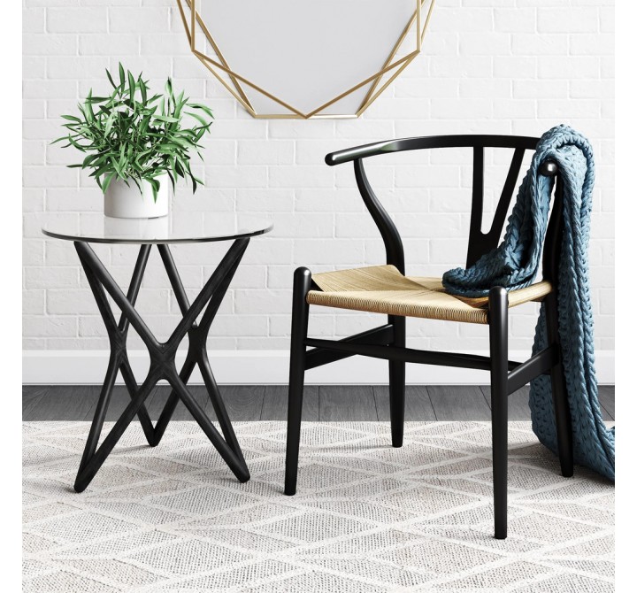 Aeon Starlight Triple X Side Table Black