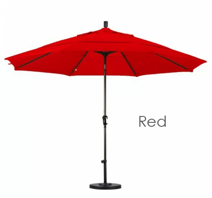 California Umbrella 11' Aluminum Market Umbrella Auto Tilt Bronze - Pacifica