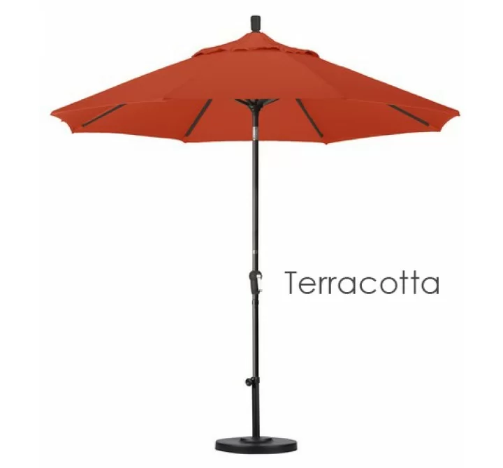 California Umbrella 9' Aluminum Market Umbrella Auto Tilt Bronze - Olefin