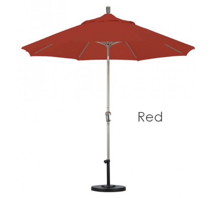 California Umbrella 9' Aluminum Market Umbrella Auto Tilt Champagne - Olefin