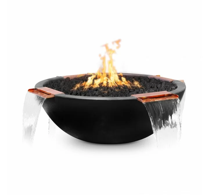 The Outdoor Plus Sedona GFRC Fire & Water Bowl - 4 Way Spill