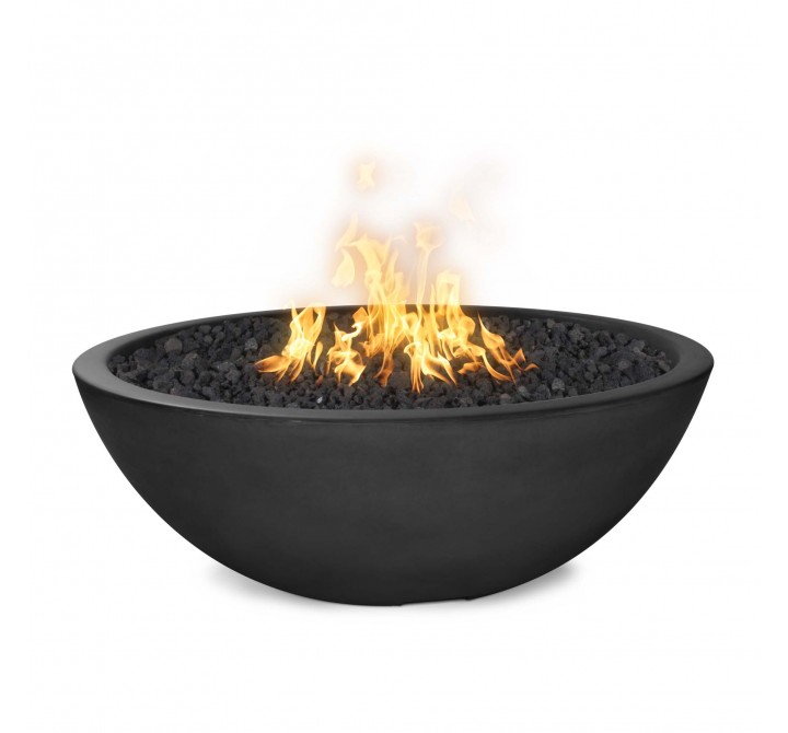 The Outdoor Plus 48" Sedona Concrete Narrow Ledge Fire Pit- Coffee