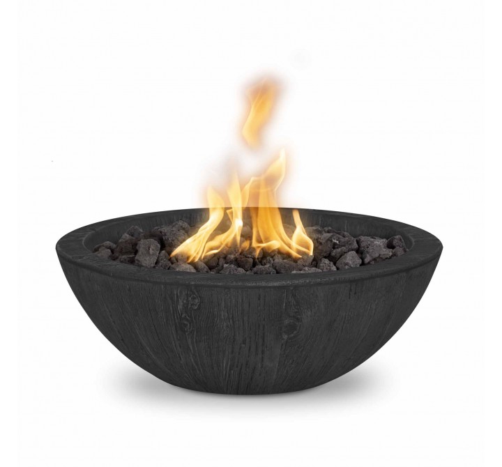 The Outdoor Plus 27" Sedona Wood Grain Fire Bowl Ebony