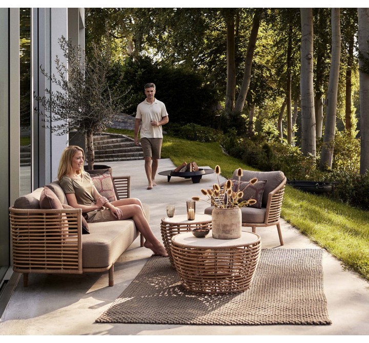 Cane-Line Sense Lounge Chair OUTDOOR, Incl. Taupe Cane-Line AirTouch Cushions_0076