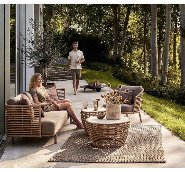 Cane-Line Sense Lounge Chair OUTDOOR, Incl. Taupe Cane-Line AirTouch Cushions_0076