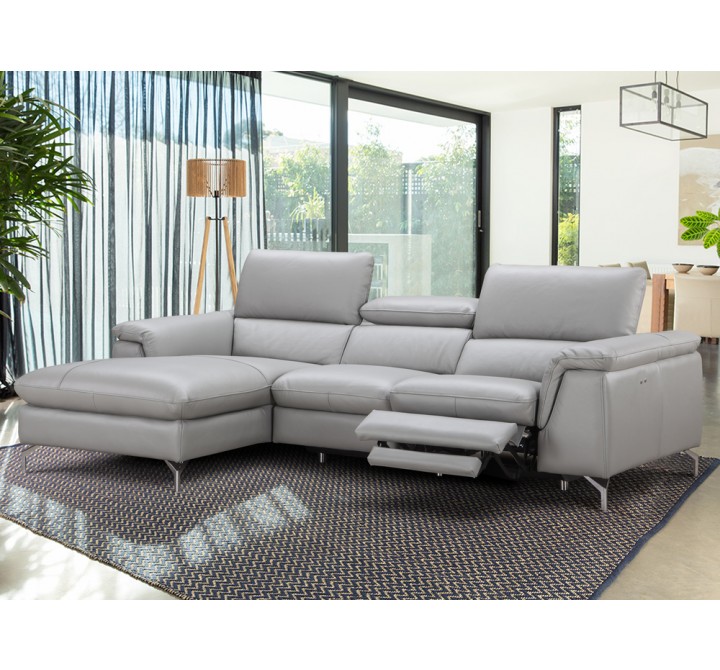 J&M Furniture Serena Premium Leather Sectional in Left Hand Facing