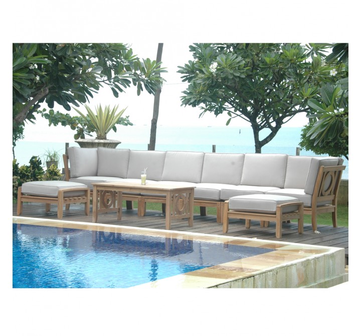 Anderson Teak Natsepa 9-Pieces Modular Set B Side View