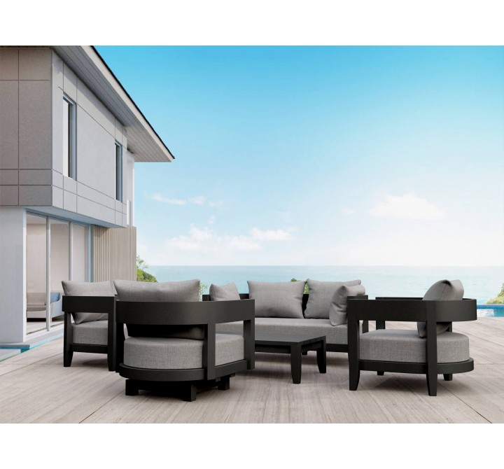Anderson Teak SET-173 5-pc Coronado Aluminum Deep Seating Set 