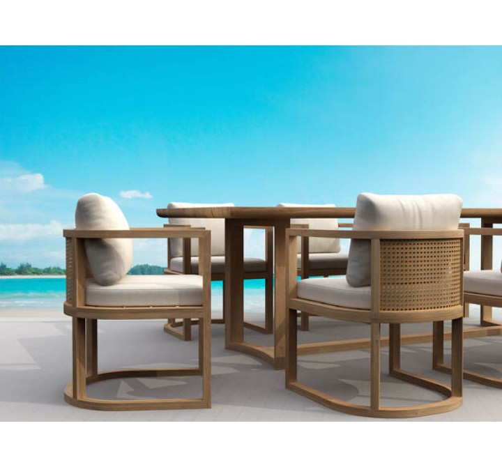 Anderson Teak 7-pc Junus Dining Set Close View
