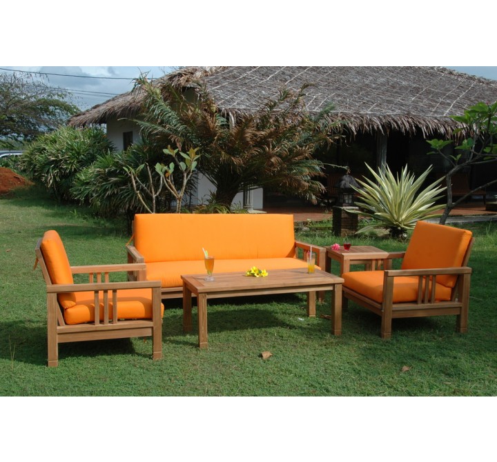 Anderson Teak SouthBay Deep Seating 6-Pieces Conversation Set A Full View