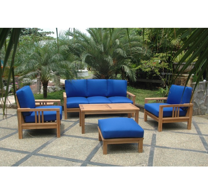 Anderson Teak SouthBay Deep Seating 6-Pieces Conversation Set A 