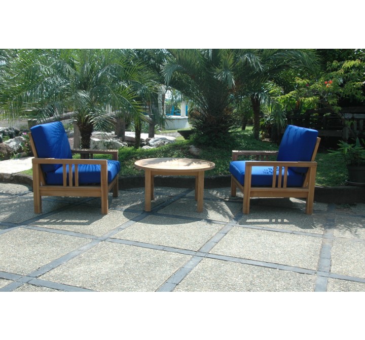Anderson Teak SouthBay Deep Seating 3-Pieces Conversation Set A