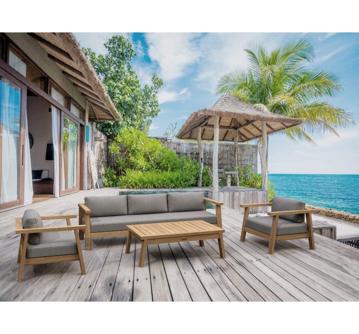 Anderson Teak 4-pc Palermo Deep Seating - Lifestyle