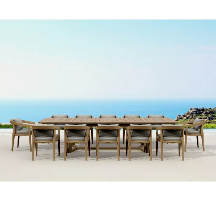 Anderson Teak 13-pc Toscana Extension Dining Table Set 