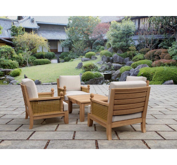 Anderson Teak 5-pc Luxe Modular Deep Seating Set