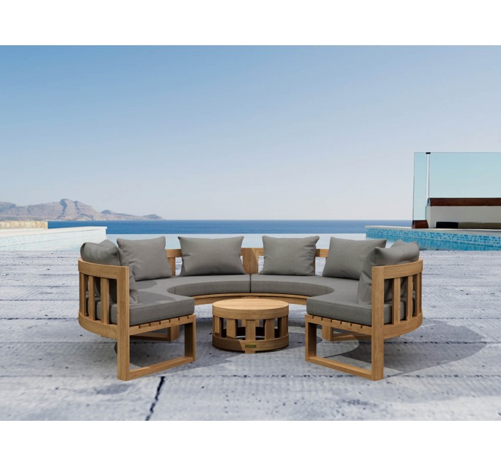 Anderson Teak Circular Modular Deep Seating Set - SET-810 - Lifestyle