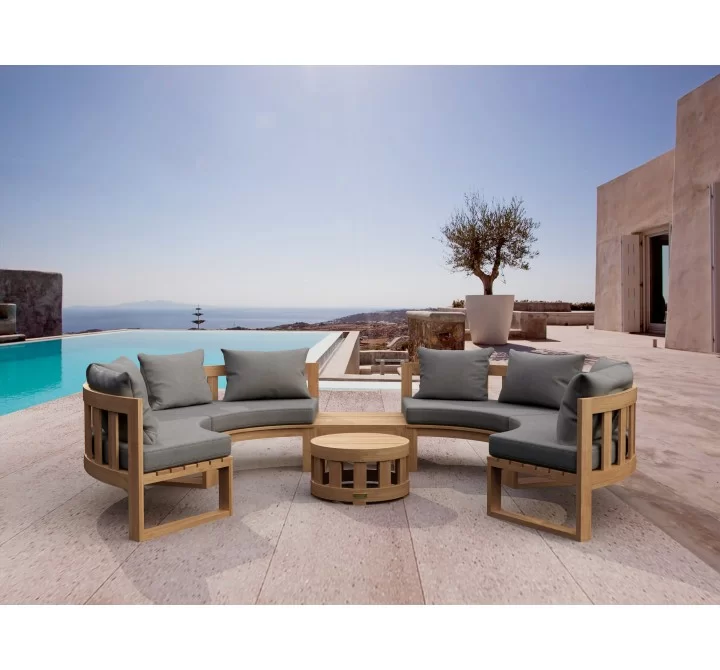 Anderson Teak Circular Modular Deep Seating Set - SET-811 - Lifestyle