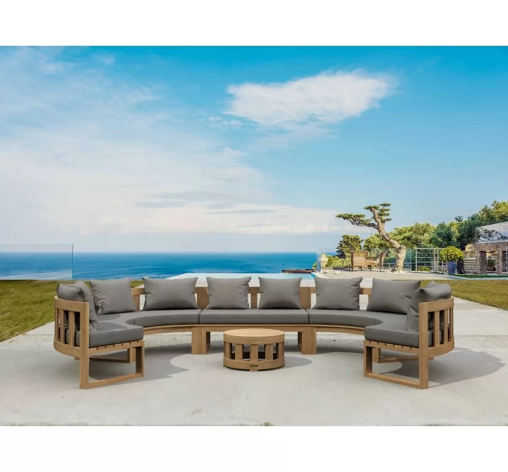 Anderson Teak Circular Modular Deep Seating Set - SET-812 - Lifestyle
