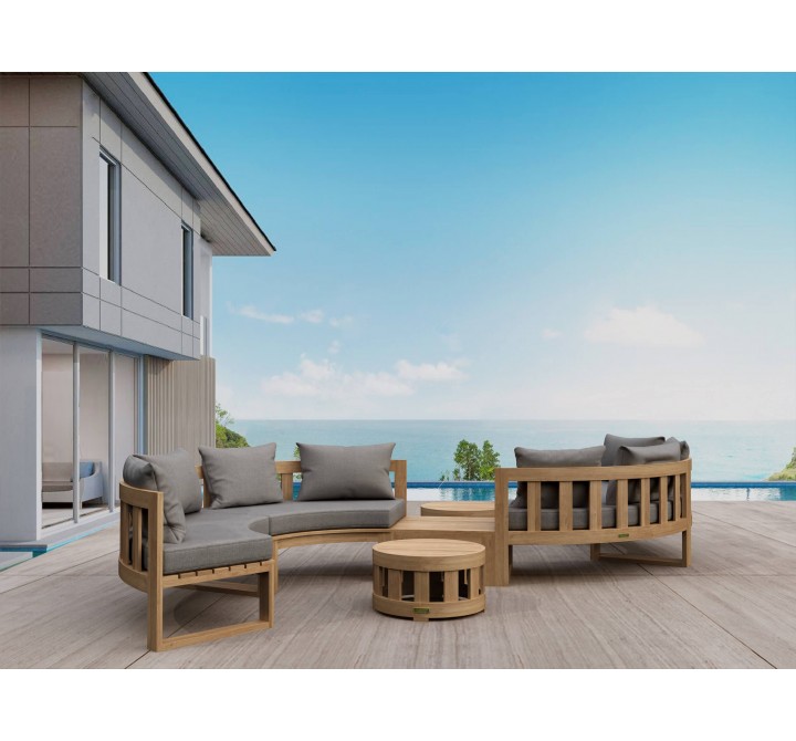 Anderson Teak Circular Modular Deep Seating Set - SET-813 - Lifestyle