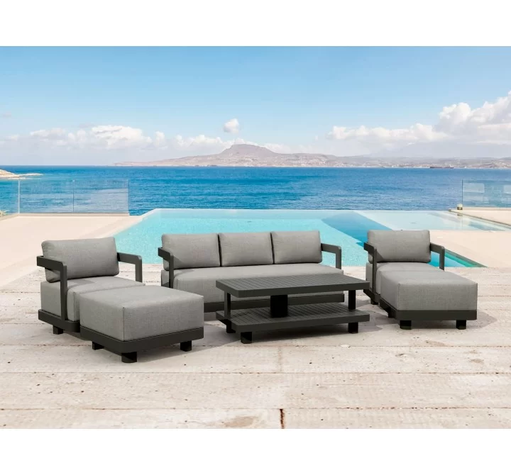 Anderson Teak SET-903-AL 6-pc Granada Aluminum Deep Seating