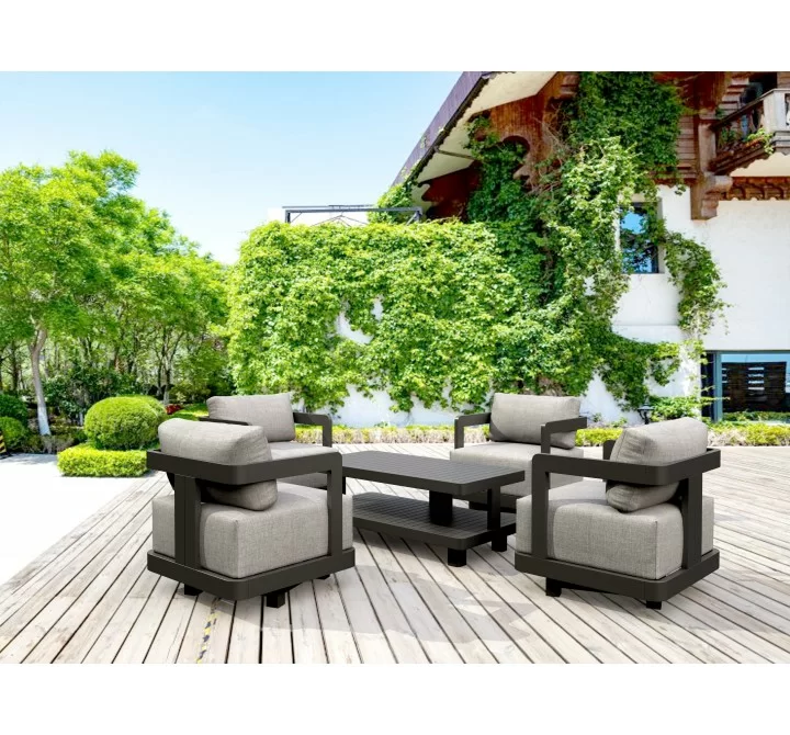 Anderson Teak SET-904-AL 5-pc Granada Aluminum Deep Seating