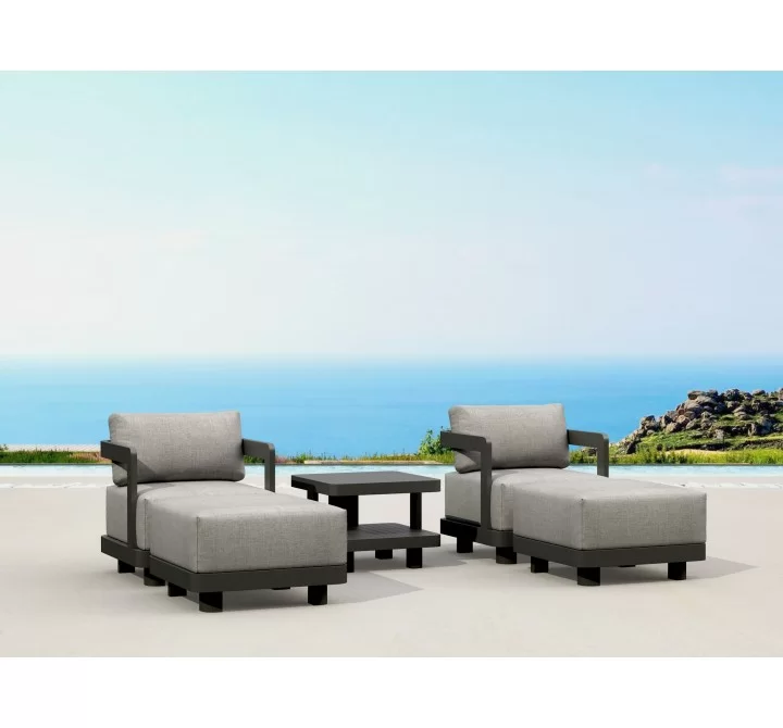 Anderson Teak SET-905-AL 5-pc Granada Aluminum Deep Seating