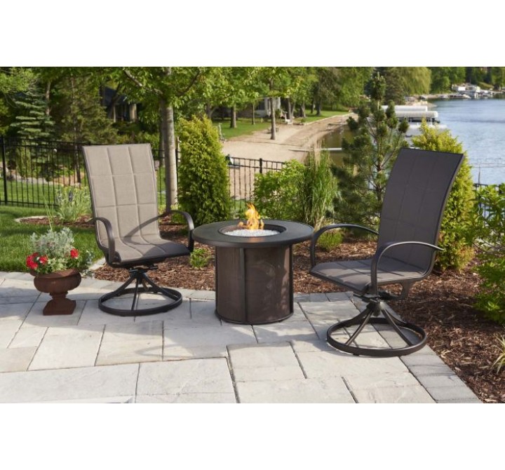 Outdoor Greatroom Company Stonefire 32" Fire Pit Table - Lifestyle